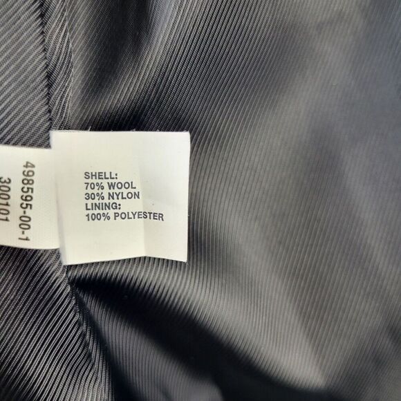 Gap Wool Blend Peacoat Women's M Black Belted 3/4 Sleeve Sailor Retro Button - Picture 13 of 16